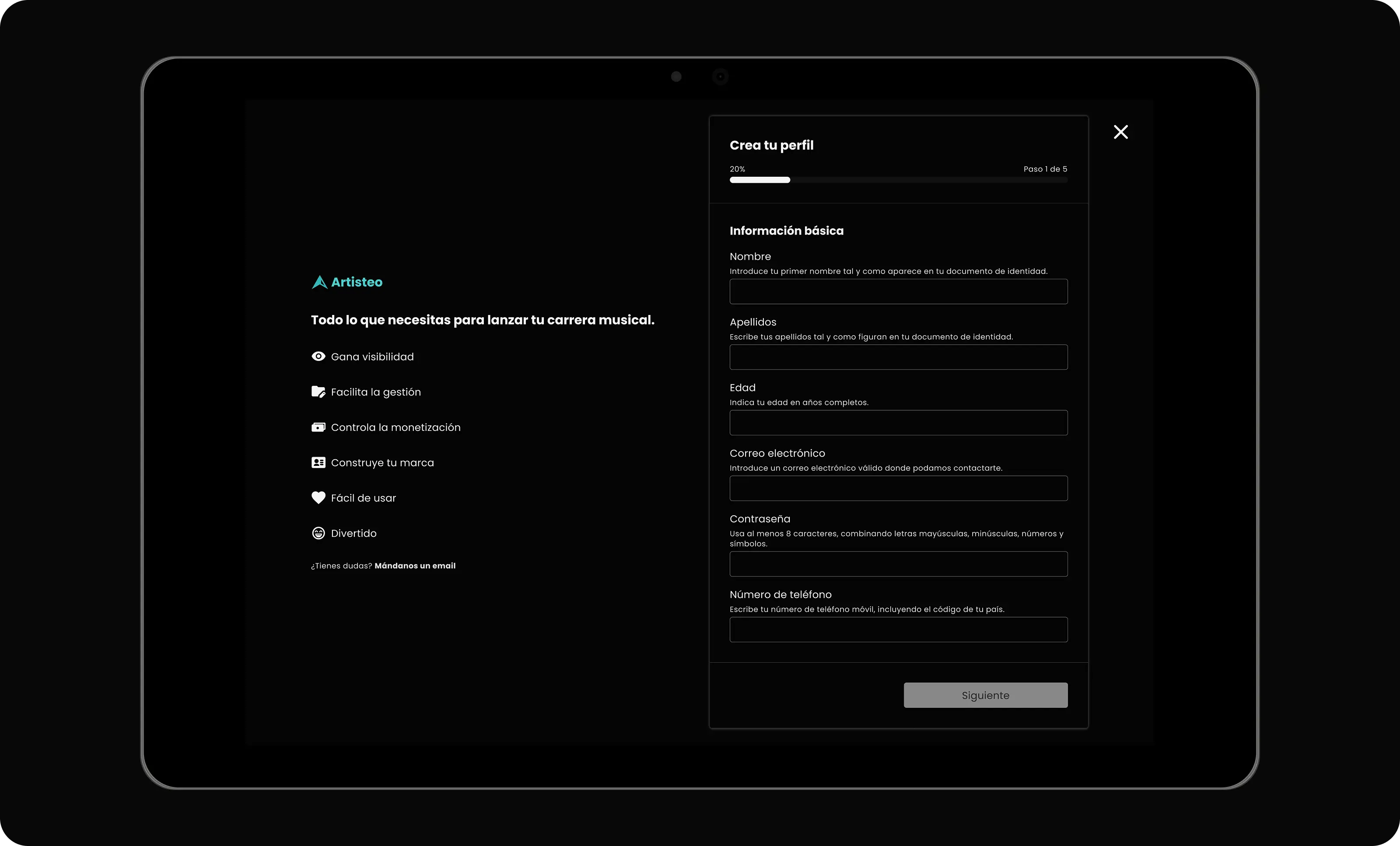 Simplified Registration